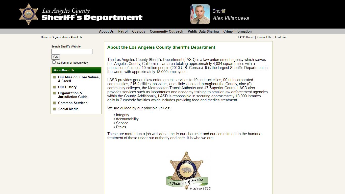 LASD - Organization - About Us - la-sheriff.org